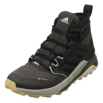 (3.5) adidas Terrex Trailmaker Mid Gore-tex Womens Hiking Trainers in Black Grey