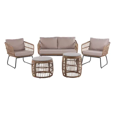 Sofa Set RAVELLO PE Rattan Natural