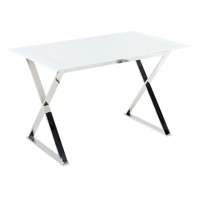 Dining Table ATTICA cm cm Tempered Glass White