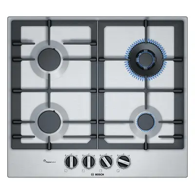 Bosch Serie PCH6A5B90 58cm Gas Hob - Stainless Steel