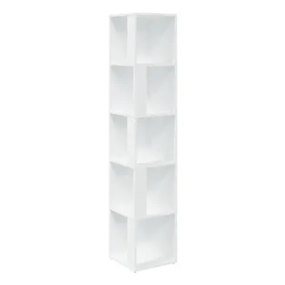 vidaXL Corner Cabinet White Engineered Wood Standing Shelf Storage Cabinet