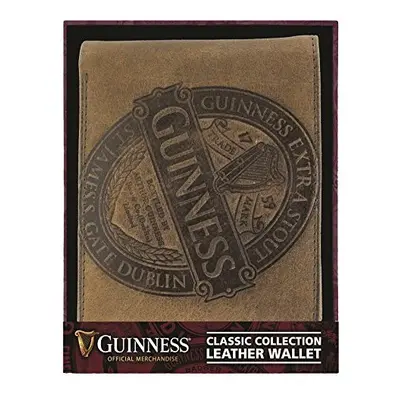 Guinness Brown Leather Wallet With Classic Collection Label Design