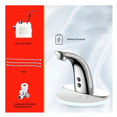 (DC Power - Hot and Cold) Automatic Touchless Sensor Faucet Bathroom Sink Smart Hands Free Water