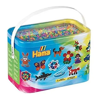 Hama Beads 10,000 Beads in a Bucket - Pastel Mix