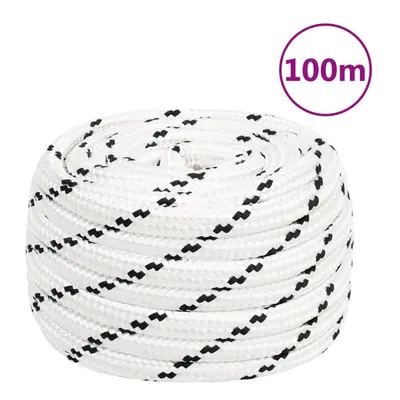 (white, mm/ m) vidaXL Braided Boat Rope Polyester Sturdy Yacht Cable Black/White Multi Sizes