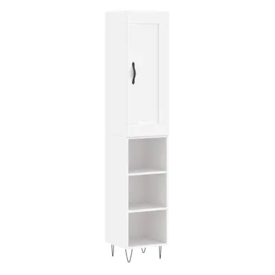 (white, shelves) vidaXL Highboard Sideboard Tall Storage Cabinet Side Cabinet Engineered Wood