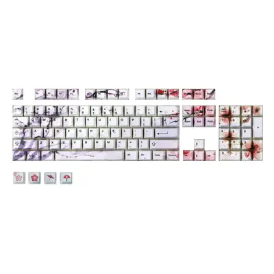 108 Keys Tree&Flower Keycap Set OEM Profile PBT Sublimation Keycaps for Mechanical Keyboards