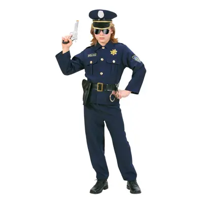 (5-7 years (128 cm)) Boys' navy blue police costume