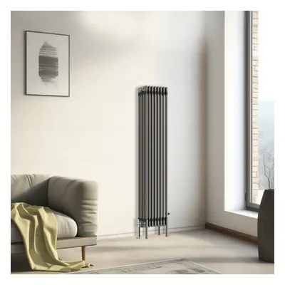 (1500x380mm - Column) Traditional Cast Iron Style Radiator Raw Metal Central Heating Column