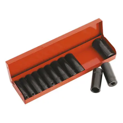 12 Piece PREMIUM Impact Socket Set - 3/8" Sq Drive - Deep Sockets - High Torque