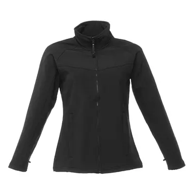 (18, Black/Black) Regatta Ladies Uproar Softshell Wind Resistant Jacket