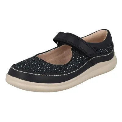 (UK Child, Navy (Blue)) Girls Clarks Casual Shoe Cloud Fiesta - G Fit