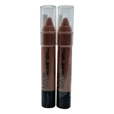 NYX Simply Nude Lip Cream SN Peaches 0.11 OZ Set of