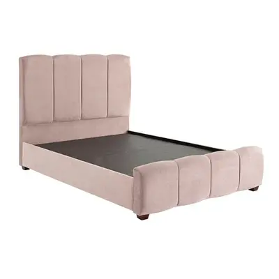 DS Living Chloe Panel Upholstered Bed Frame Dusty Pink