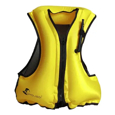 (Yellow) Adult Inflatable Swim Vest Life Jacket