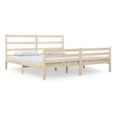 (natural, x cm) vidaXL Bed Frame Bed Base Bedstead Bedroom Mattress Foundation Solid Wood Pine