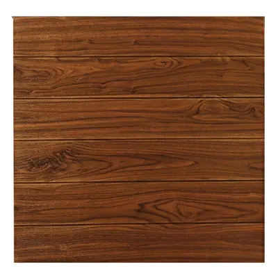 (Brown Wood Grain) 10pcs 70x70cm 3D Wall Tile Stickers Bedroom Living Room Self-Adhesive Decals 