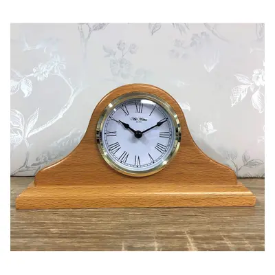 Classic shape Napoleon Design Light Wood, Quartz Mantel Clock - W2671