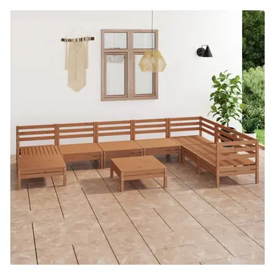 vidaXL Garden Lounge Set Patio Lounge Set Piece Solid Wood Pine Honey Brown