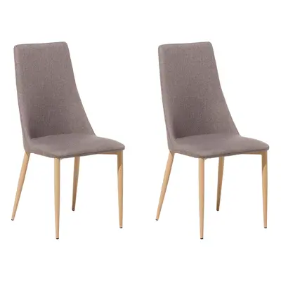 Set of Dining Chairs CLAYTON Taupe