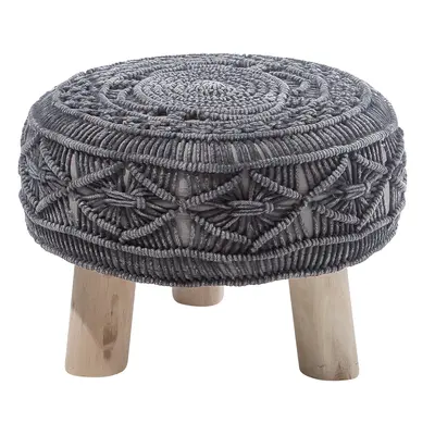 Knitted Stool Graphite Grey MUNDRA