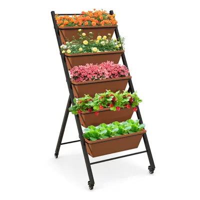 5-Tier Vertical Raised Garden Bed Freestanding Garden Planter Container Boxes