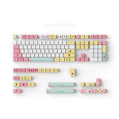 (XDA Profile) 132/133 Keys Keycap Set Cherry/XDA Profile PBT Sublimation Keycaps for Mechanical 