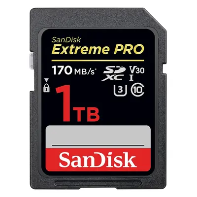 SanDisk Extreme PRO 1TB SDXC Memory Card up to 170MB/s, UHS-1, Class 10, U3, V30