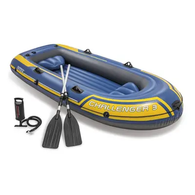 Intex Inflatable Boat Canoe with Oars and Pump Dinghy Challenger Set 68370NP