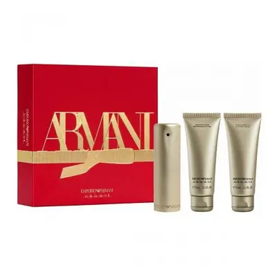 Emporio Armani Pcs Set: 1.7 Eau De Parfum Spray + 2.5 Shower Gel + 2.5 Body Lotion (Hard Box)