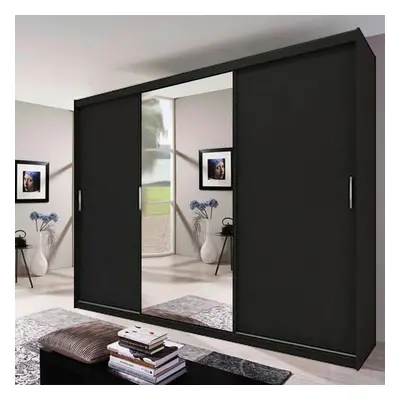 (Black ) MN FURNITURE Miami Sliding Door wardrobe - 250cm