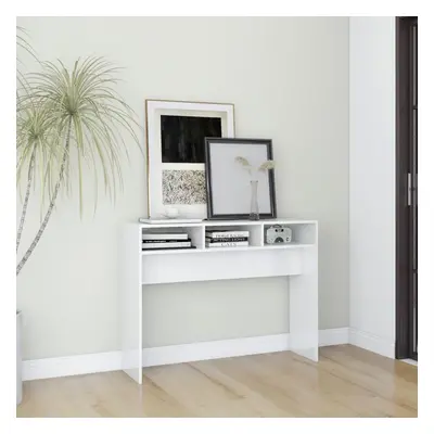 vidaXL Console Table High Gloss White Chipboard Home Couch End Side Hall Table