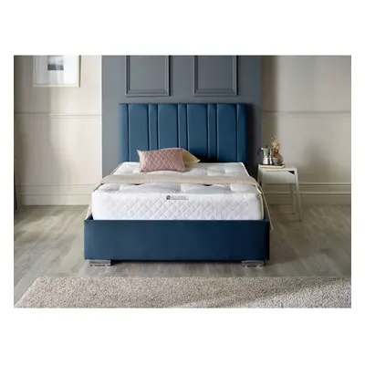 (4FT6 DOUBLE, ROYAL BLUE) Lilly Upholstered Soft Velvet Bed Frame