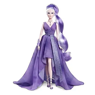 âBarbie Crystal Fantasy Collection Amethyst Doll (13-in, Platinum Hair) with Genuine Amethyst 