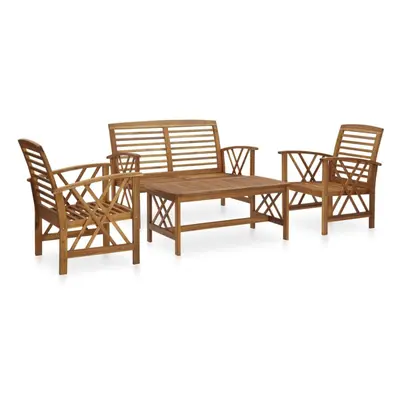 vidaXL Solid Acacia Wood Garden Lounge Set Piece Patio Outdoor Furniture Set