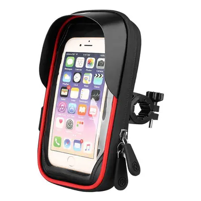 (Red, Mirror) Rotating Bike Touch Screen Bicycle Phone Holder Electric Bike Navigation