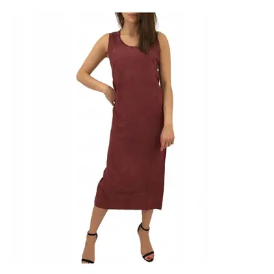 (XS) DIESEL D SPLIT Womens Dress Round Neck Long Dress Sleeveless