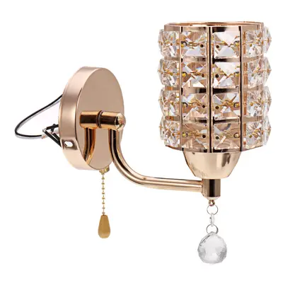 (Golden) Luxury Crystal Wall Light Modern Bedroom Aisle Sconce Lighting Lamp Fixtures Without Bu