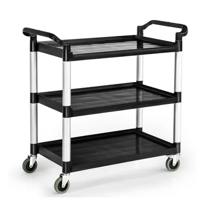 Heavy Duty 3-Tier Service Cart Utility Cart w/ Humanized Handles