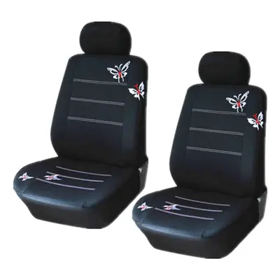 (2 pcs) Universal Butterflies Butterflypattern Embroidered Car Seat Cover