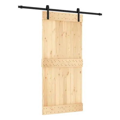 vidaXL Sliding Door Barn Door with Hardware Set Interior Door Solid Wood Pine