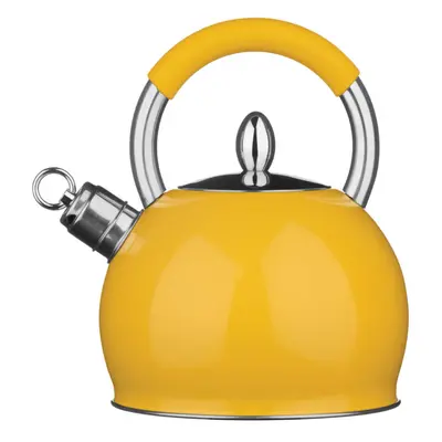 Premier Housewares Yellow Whistling Kettle - 2.4 Ltr