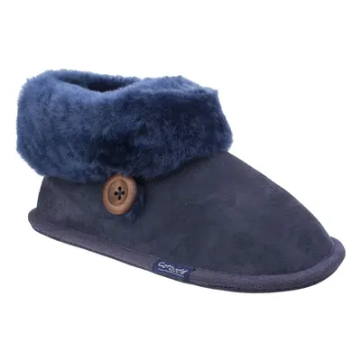 (3 UK, Dark Blue) Cotswold Womens/Ladies Wotton Sheepskin Soft Leather Booties