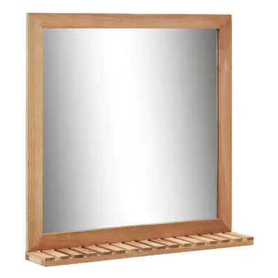 vidaXL Solid Walnut Wood Bathroom Mirror 60x12x62cm Makeup Cosmetic Mirror