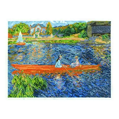 Renoir The Skiff Cross Stitch Kit, Includes Stranded Cottons, ct Aida Fabric, Cross Stitch Chart