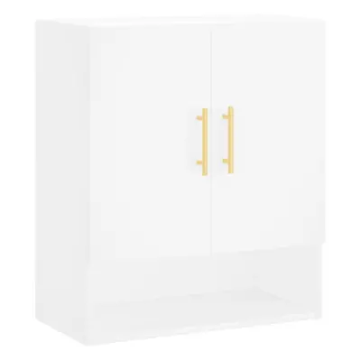 (white) vidaXL Wall Cabinet Wall Storage Display Cabinet Concrete Grey Engineered Wood