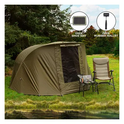 ( Fishing Bivvy with Overwrap) Carp Fishing Bivvy Tent Man Overnight Shelter Dome Tackle Brolly 