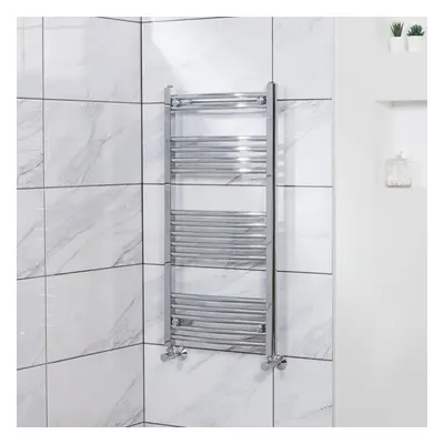 Fjord x 500mm Curved Chrome Heated Towel Rail