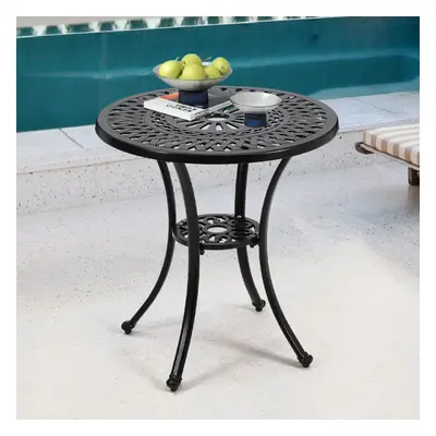 Cast Aluminum Round Patio Dining Table for Outdoor Garden