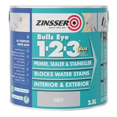 Bulls Eye 1-2-3 Plus Pime, Seale & Stain Kille Gey 2.5 lite ZINBE123PG25